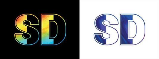 första brev sd logotyp ikon vektor design mall. premie lyxig logotyp för företags- företag identitet