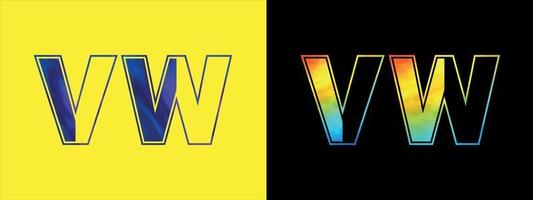 Brief vw Logo Design Vektor Vorlage. kreativ modern luxuriös Logo zum korporativ Geschäft Identität
