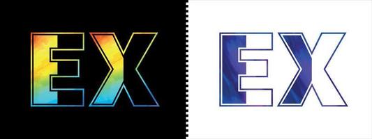 första brev ex logotyp ikon vektor design mall. premie lyxig logotyp för företags- företag identitet