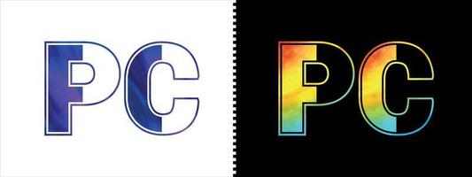 einzigartig pc Brief Logo Symbol Vektor Vorlage. Prämie stilvoll Alphabet Logo Design zum korporativ Geschäft