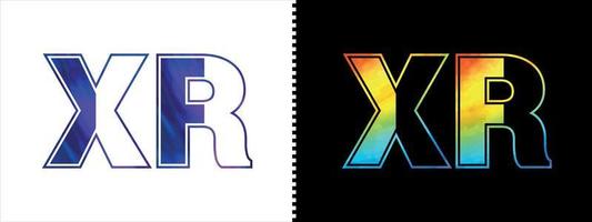 brev xr logotyp design vektor mall. kreativ modern lyxig logotyp för företags- företag identitet