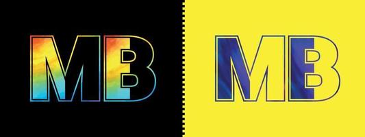 einzigartig mb Brief Logo Symbol Vektor Vorlage. Prämie stilvoll Alphabet Logo Design zum korporativ Geschäft