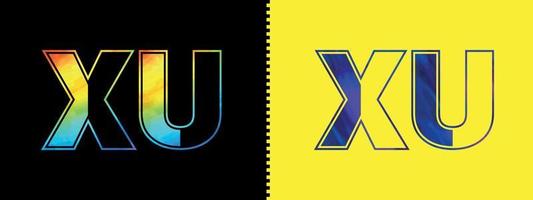 Brief xu Logo Design Vektor Vorlage. kreativ modern luxuriös Logo zum korporativ Geschäft Identität