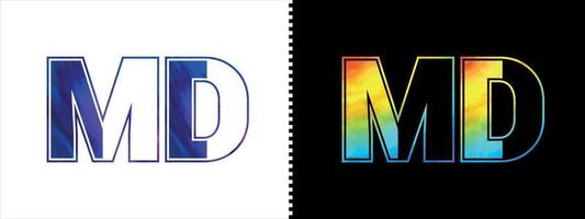 första brev md logotyp ikon vektor design mall. premie lyxig logotyp för företags- företag identitet