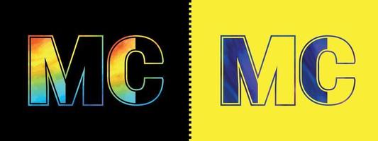första brev mc logotyp ikon vektor design mall. premie lyxig logotyp för företags- företag identitet