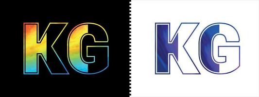 brev kg logotyp design vektor mall. kreativ modern lyxig logotyp för företags- företag identitet
