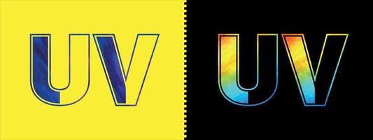 Brief uv Logo Design Vektor Vorlage. kreativ modern luxuriös Logo zum korporativ Geschäft Identität