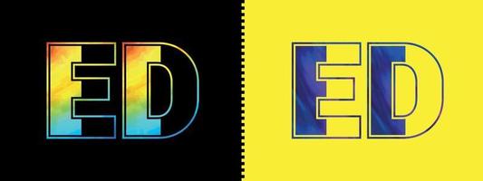 Brief ed Logo Design Vektor Vorlage. kreativ modern luxuriös Logo zum korporativ Geschäft Identität