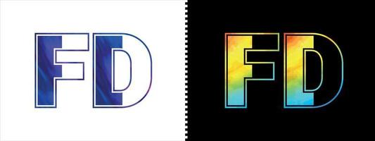 första brev fd logotyp ikon vektor design mall. premie lyxig logotyp för företags- företag identitet