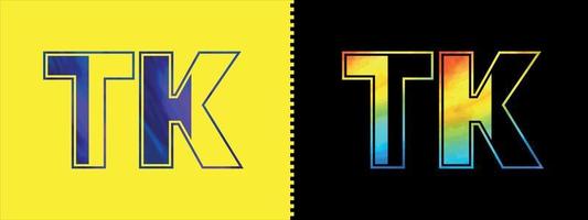 Brief tk Logo Design Vektor Vorlage. kreativ modern luxuriös Logo zum korporativ Geschäft Identität