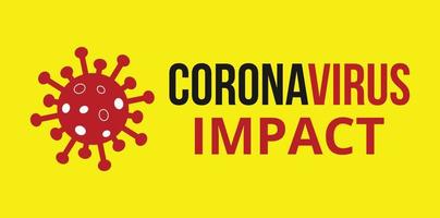 Coronavirus Einschlag auf Gelb Hintergründe. Roman Coronavirus covid 19 ncov - - Vektor