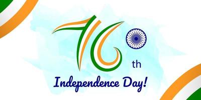oberoende dag av Indien baner, 76: e årsdag av oberoende av Indien, vektor baner, affisch, inbjudan.