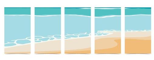 Strand Postkarte mit sand, meer und Himmel im das tagsüber vektor