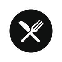 gaffel och kniv, restaurang, äta ikon vektor