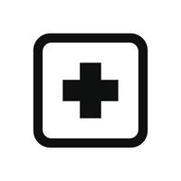 medizinisch Kreuz Symbol isoliert auf Weiß Hintergrund vektor
