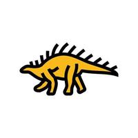 Kentrosaurus Dinosaurier Tier Farbe Symbol Vektor Illustration