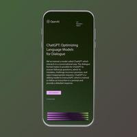 Smartphone Bildschirm mit chatgpt Plaudern, ai Werkzeug, und künstlich Intelligenz Chatbot von openai. chatgpt Seite? ˅. vektor