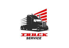 lastbil tung frakt transport service ikon vektor