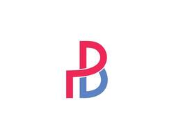 kreativ brev pb logotyp design vektor mall