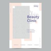 Haut Schönheit Klinik Flyer Vorlage. ein sauber, modern, und hohe Qualität Design von Flyer Vektor Design. editierbar und anpassen Vorlage Flyer