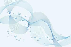 abstrakt vatten bakgrund, vågor och bubblor. delikat blå färger. vektor illustration