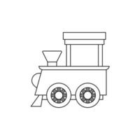 Kinder Zug Symbol Vektor. Öffentlichkeit Transport Illustration unterzeichnen. Eisenbahn Symbol. vektor