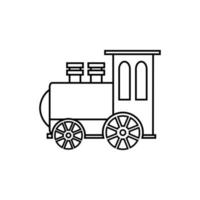 Kinder Zug Symbol Vektor. Öffentlichkeit Transport Illustration unterzeichnen. Eisenbahn Symbol. vektor
