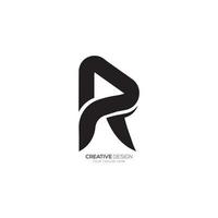Brief p r oder r p modern gestalten einzigartig Geschäft branding Logo vektor