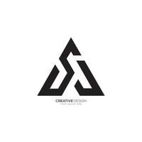 modern brev s en triangel form unik elegant monogram logotyp vektor
