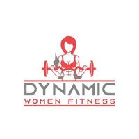 dynamisch Frauen Fitness Logo vektor