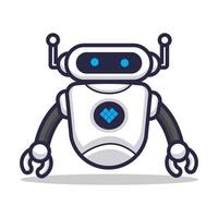 Roboter Charakter süß Vektor Design futuristisch Vorlage editierbar