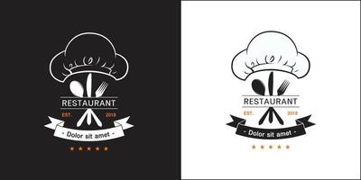 Fachmann Koch oder Küche Koch Hut Logo isoliert template.logo zum Geschäft, Zuhause Koch und Restaurant Koch vektor