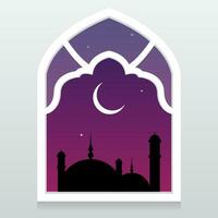 islamisch Fenster Vektor Illustration zum Ramadan karem, eid Mubarak, al fitr, al Adha, Muharram, usw