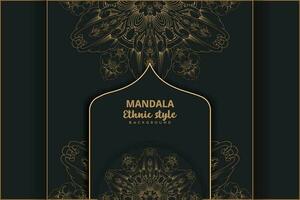Zier Luxus Mandala Hintergrund mit Arabisch islamisch Osten Muster Stil Prämie Vektor, Mandala Vorlage zum Dekoration Einladungen, Karten, Hochzeiten, Logos, Abdeckungen, Broschüren, Flyer, Banner vektor