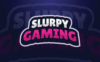 slurpig gaming e-sport ordmärke logotyp för gaming vektor