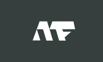 alphabet buchstaben initialen monogramm logo mf, fm, m und f vektor