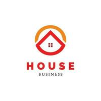 Initiale Brief Ö Haus oder Kreis Haus Symbol Logo Design Vorlage vektor
