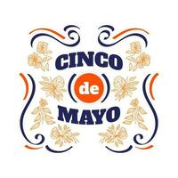 bunt cinco de Mayo Beschriftung. können Sein benutzt zum Banner, Poster, und Gruß Karte vektor