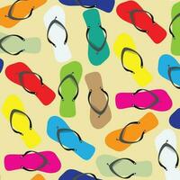 Flip Flops nahtlos Muster Farbe Hintergrund vektor