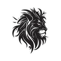 Stilvolles schwarzes Löwenlogo auf weißem Hintergrund - Vektor