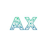 abstrakt Brief Axt Logo Design mit Linie Punkt Verbindung zum Technologie und Digital Geschäft Unternehmen. vektor