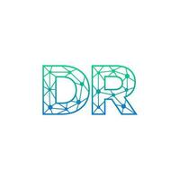abstrakt Brief DR Logo Design mit Linie Punkt Verbindung zum Technologie und Digital Geschäft Unternehmen. vektor