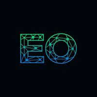 abstrakt Brief eo Logo Design mit Linie Punkt Verbindung zum Technologie und Digital Geschäft Unternehmen. vektor
