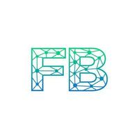 abstrakt Brief fb Logo Design mit Linie Punkt Verbindung zum Technologie und Digital Geschäft Unternehmen. vektor