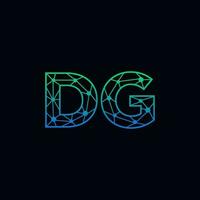 abstrakt Brief dg Logo Design mit Linie Punkt Verbindung zum Technologie und Digital Geschäft Unternehmen. vektor