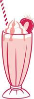 Erdbeere Milchshake Illustration vektor