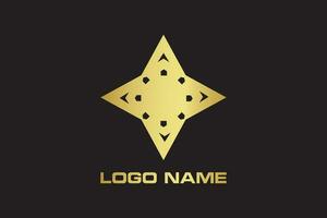 modern Gold Star Logo Design Vektor. Sterne Logo Design Konzept. abstrakt Star Logo Design Vorlage. Geschäft Logo Design vektor