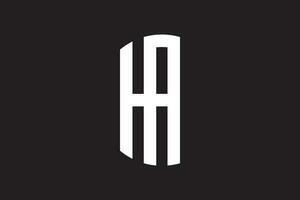 Brief Ha kreativ Logo Design Vektor. kreativ Logo einfach Design. Brief Ha Kreis Logo mit Weiß Farbe Vektor Logo Design