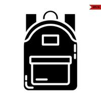 Rucksack-Glyphe-Symbol vektor