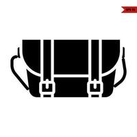 Handtasche, Umhängetasche Glyphe Symbol vektor